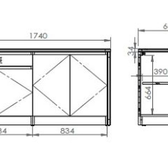 704-4  5.8尺系統中島餐櫃