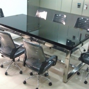 高級黑玻璃會議桌/訂製款 (案例9999)