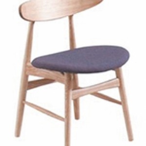 2043 愛格爾實木餐椅(藍灰色布)