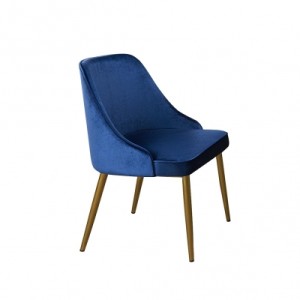 6031 藍斯餐椅(絨藍布)